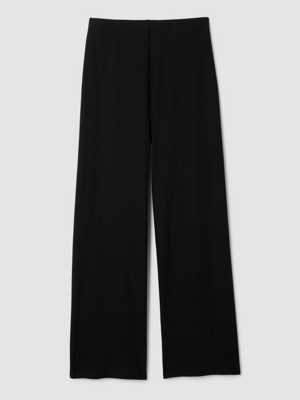 Eileen Fisher Stretch Crepe Pull-On Pants Black Womens Large Straight Wide Leg - Picture 4 of 16